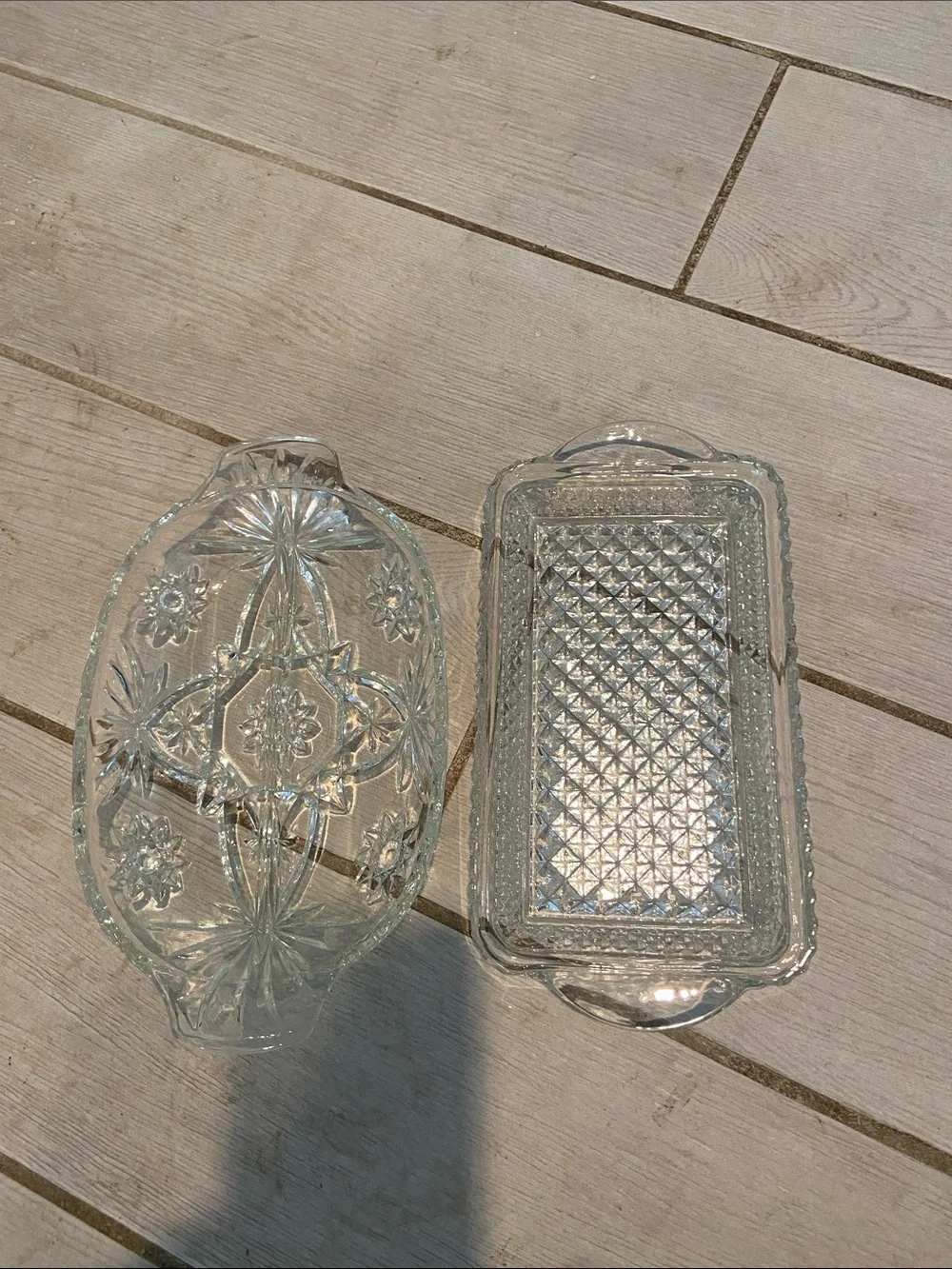 Clear Pressed Glass Soap Dish - Clear Glass Home Bath